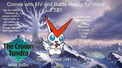 Pokemon Sword And Shield Shiny Victini 6IV Battle Ready Fast Delivery • 1.50€