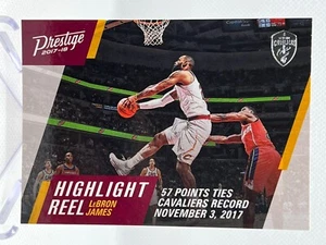 LEBRON JAMES 2017-18 Panini Prestige Basketball #4 Inserto Mulinello Evidenziale - Foto 1 di 2
