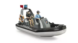 BRUDER - Barca gonfiabile della polizia con poliziotto, subacqueo e accessori - 1/16... - Foto 1 di 3