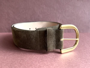 DOEN Army Green Wide Suede Cora Belt S/M - Picture 1 of 15