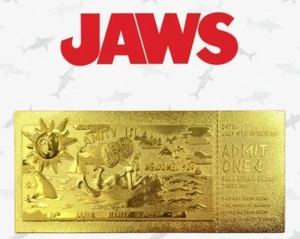 JAWS 24k Gold Plated 50th Annual Regatta LIMITED Edition Ticket ONLY 1,975 Made - Picture 1 of 5