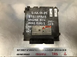 Isuzu Used Engine ECU 4HK1 Euro 5 2011-2013 8981189303(1) - Picture 1 of 1