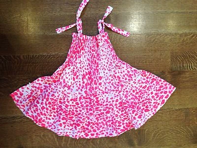 NWOT Leggiadro 4T Toddler Girls Pink and White Summer Dress 4 HTF Animal Print - Image 1 of 4
