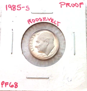 1985 SAN FRANCISCO PROOF ROOSEVELT DIME - Picture 1 of 2