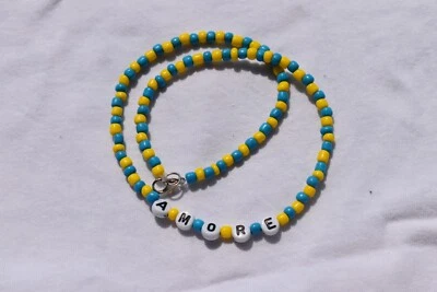 Collana Girocollo Perline Colori Misti Con Nome Personalizzo  - Immagine 1 di 3