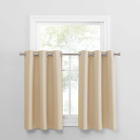 Biscotti Beige Short Curtains - Half Window Privacy Blackout Drapes For Bedroom,