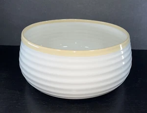 SOPHIE CONRAN for PORTMEIRION Carnivale Salad Serving Bowl Bisquit Band Rim 9.7” - Picture 1 of 6