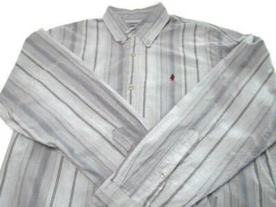 Mens Shirt  Marlboro Classics Sportswear M Striped Gray Casual Long Sleeve MCS - Image 1 of 4