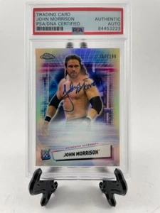 WWE John Morrison Signed 2021 Topps Chrome Autograph Car #'d PSA DNA - Picture 1 of 2