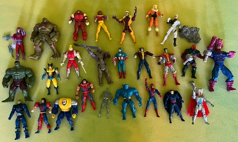 Marvel Toy Biz Action Figures 5” Vintage Lot Galactus Stryfe Beast Hulk Wolver Cover