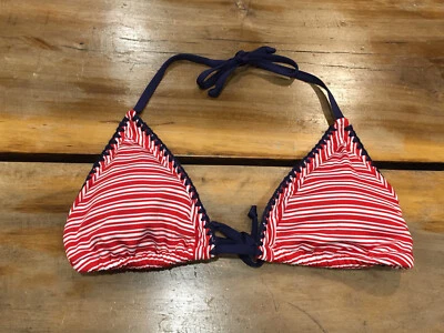 Mossimo Red White And Blue American Patriotic Triangle Bikini Top Size Small - Image 1 of 4