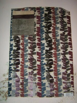Lee Jofa Groundworks, Fractal Velvet, Stripe, 25" W X 36" L, Color Mauve/Grey - Image 1 of 2