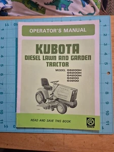 Kubota G3200 G4200 G4200H G5200H Diesel Lawn & Garden Tractor Operator's Manual - Picture 1 of 8