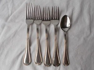 5 Bon Chef RENOIR Flatware 18/10 Stainless 4 Forks 1 Teaspoon lot Silverware - Picture 1 of 5