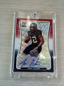 2021 Leaf Metal Draft Red White Blue Wave Jamie Newman Rookie Auto 1/5 - Bild 1 von 2