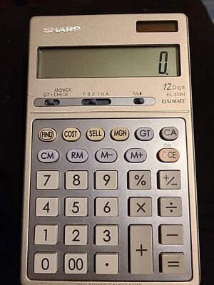 Sharp EL-339H 12 Digit Desk Calculator Solar Cell - Image 1 of 4