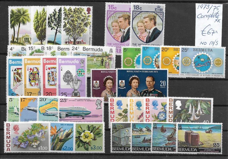 BERMUDA @  YEAR 1973-1975   MNH  COMPLETE NICE PRICED @GB2160 - Image 1 of 1