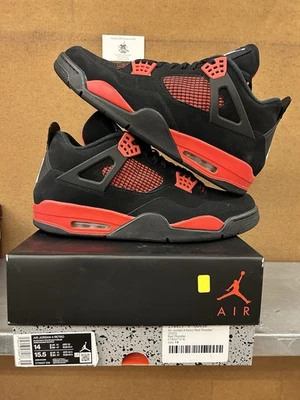 Air Jordan 4 ретро «Красный гром» мужской размер 14 подержанные кроссовки CT8527-016 - Изображение 1 из 4