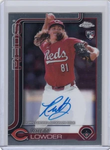2025 Topps Chrome Rookie Auto Rhett Lowder (#RA-RL) Reds RC - Picture 1 of 2