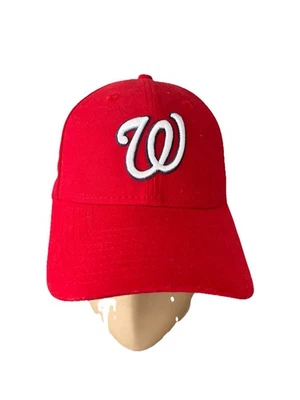 New Era Washington Nationals 9Forty The League Navy/Red Adjustable Strap Hat Cap - Image 1 of 4