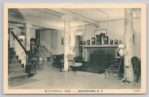Mitchell Inn Middletown New York NY Postcard Interior View - Picture 1 of 2