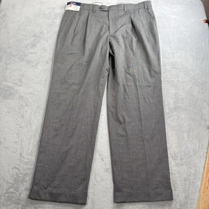 NWT Ralph Lauren Men 38x30 Comfort Flex Pleated Gray Pants Comfort Waist Stretch - Picture 1 of 12