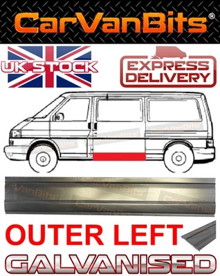 FOR VW VOLKSWAGEN TRANSPORTER T4 90-03 SLIDING DOOR SIDE OUTER REPAIR PANEL - Image 1 of 4