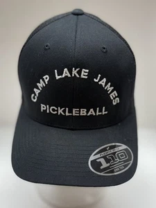 Pickleball Tennis Lake James Men's Black Cap Hat Tech Vented NEW - Picture 1 of 6
