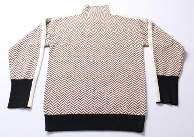 Suéter para mujer Fer Bohme manga larga cuello falso espiga CG2 marrón pequeño nuevo con etiquetas Foto 1 de 4