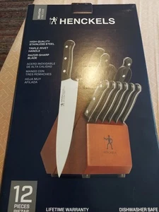 Henckels International 12-PC German Stainless Steel Knife Block Set - Picture 1 of 2