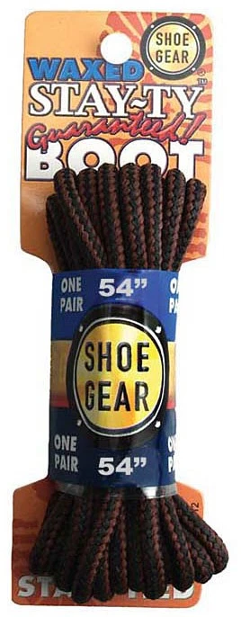 Shoe Gear Waxed 54 In. Round Boot Laces 3 PK