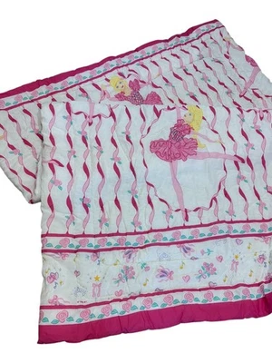 Barbie 1995 Vintage Doble Edredón Manta Rosa Princesa Bailarina Foto 1 de 4