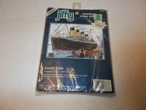 Jiffy Sunset Fateful Night Titanic Cross Stitch Kit 1998 7x5 NOS - Picture 1 of 2
