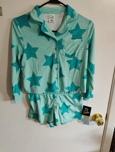 Girls Art Class Pajamas Size 8 Button Up Long Sleeve With Shorts - Picture 1 of 1