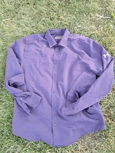 Under Armour Heat Gear ~ Mens Large ~ Navy~ Long Sleeve Button Down ~ Loose - Picture 1 of 2