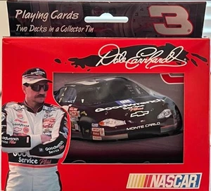 Two Sealed Dale Earnhardt Playing Cards Decks in Collectors Tin. - Picture 1 of 1