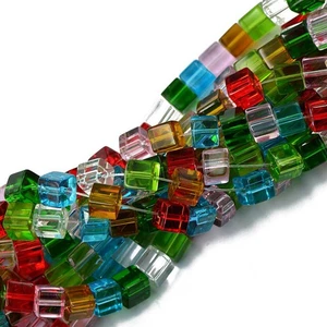 15\" 8mm Strand of Colorful Crystal Glass Loose Beads Perfect for DIY Jewelry - Picture 1 of 3