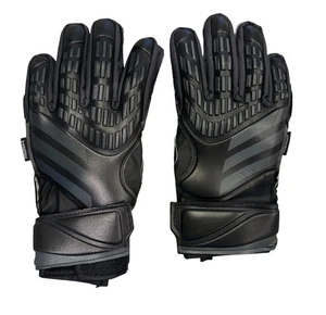 New Adidas Soccer Predator GL Match Fingersave Gloves Black Size 7 IW6279 - Picture 1 of 3