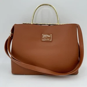 Loungefly Harry Potter Cognac Deathly Hallows Elder Wand Pebbled Brown Handbag - Picture 1 of 11