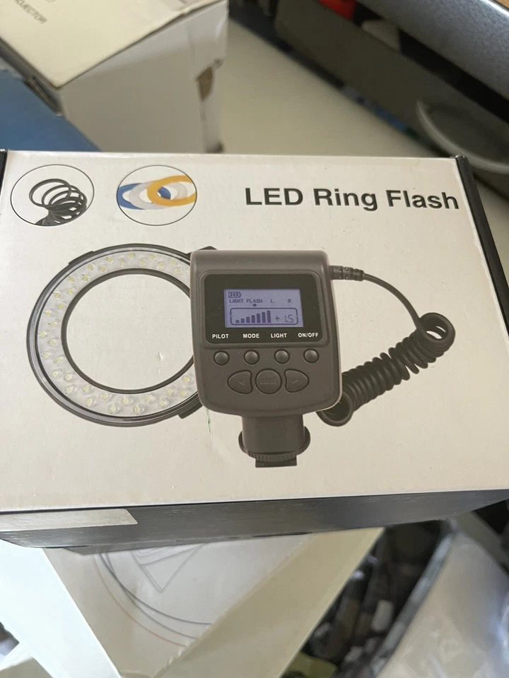 HD-130 Flash Light Macro 48LEDS Ring Light for Nikon/ Canon Hot Shoe DSLR Camera - Image 1 of 1