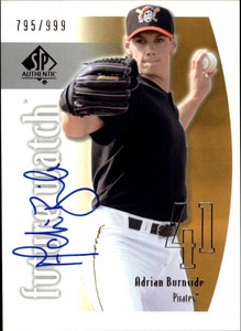 2002 (PIRATES) SP Authentic #161 Adrian Burnside AU Rookie /999