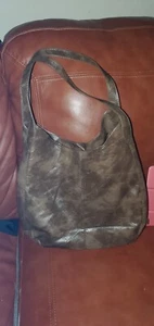 Unbranded Brown Faux Leather 3 Pocket Purse EUC - Picture 1 of 4