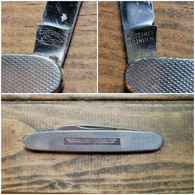 VTG C. LUTTERS & CIE POCKET KNIFE ROSTFREI SOLINGEN GERMANY Yarway Advertising - Image 1 of 4