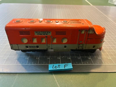 Lote de motor locomotora maniquí diésel naranja Marx Train Southern Pacific 6000 F Foto 1 de 4