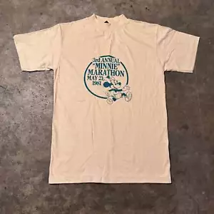Vintage 1981 Minnie Marathon Graphic T-Shirt Medium - Picture 1 of 1