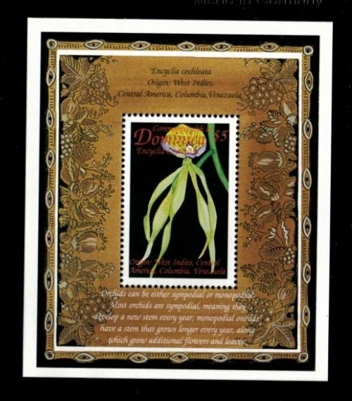 VINTAGE CLASSICS - Dominica 1999- Flowers- Souvenir Stamp Sheet- Scott 2128- MNH - Image 1 of 1