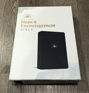NLT DaySpring Hope & Encouragement Bible (LeatherLike Navy Blue) - Tyndale NEW - Picture 1 of 3