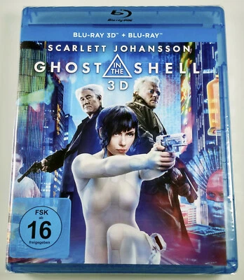 Ghost in the Shell (2017) Brand New Sealed 3D + 2D Blu-ray Movie GERMAN IMPORT - Image 1 of 3
