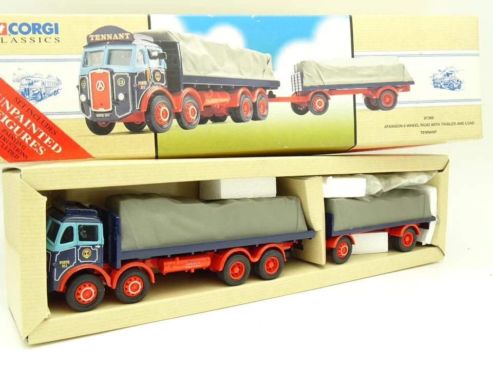 Corgi 1/50 - Atkinson 8 Ruote Rigido Con Rimorchio E Carico Tennant - Immagine 1 di 1
