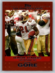 Frank Gore 2007 Topps Copper /2007 #400 San Francisco 49ers League Leaders - Picture 1 of 2